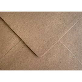 Kraft Recycled Envelopes, Natural Brown Fleck, 110gsm, Gummed, Pack of 10 - Ideal for Greetings Cards, Wedding Invitations, Stationery, Christmas, Crafts (C6 114mm x 162mm)