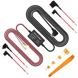 11.5ft Type C USB 12V 24V to 5V Dash Cam Hardwire Kit with Add a Circuit Fuses, Low Voltage Protection for M8