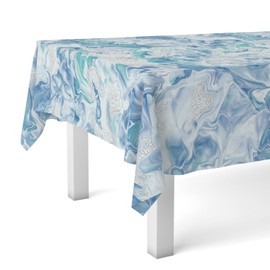 Martina Home GENIL Oilcloth Tablecloth Blue 140 Round