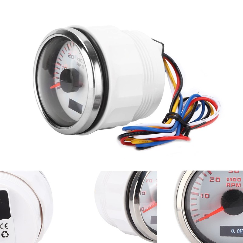 Fydun Car Tachometer 52 mm 6K Pointer Speedometer IP67 Waterproof