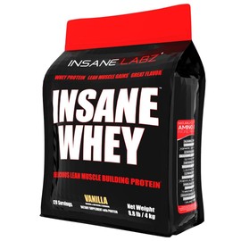 Insane Labz Insane Whey,100% Muscle Building Whey Protein, BCAA Amino Profile, Mass Gainer, Meal Replacement (Vanilla 120 Servings)