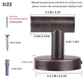 8 Pcs Robe Towel Hooks Coat Hook Bathroom Wall Hook Stainless Steel Heavy Duty Door Hanger Towel Robe Clothes Cabinet Closet Sponges Hook for Bathroom Bedroom Kitchen Hotel Pool (Red Bronze)