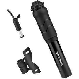 ROCKBROS Bike Pump Mini Bicycle Pump Compatible with Presta & Schrader Valves High Pressure 100PSI Bike Pumps for Mountain Road Bikes, Racing Bikes, E-bikes