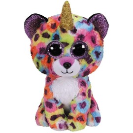 TY 36284 15 cm Giselle Leopard W/Horn-Beanie BOOS, Multicolored