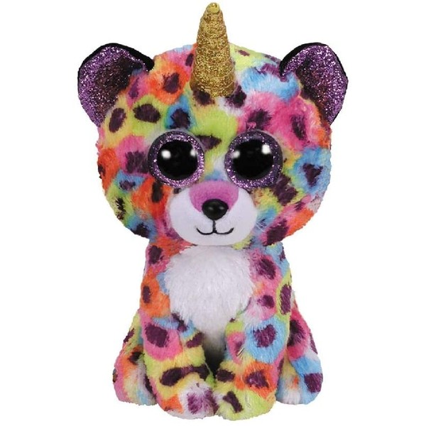 TY 36284 15 cm Giselle Leopard W/Horn-Beanie BOOS, Multicolored