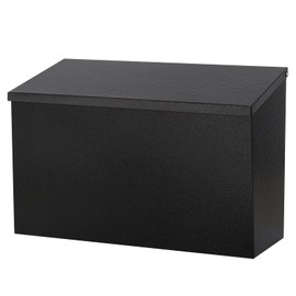 Wall-Mount Mailbox for Outside,Large Capacity Mail Box Waterproof and Rust-Resistant, Galvanized Steel Metal Post Box, Mailboxes for House, 15.7"x9.9"x4.9" Black