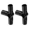 sourcing map 2 Pcs Structural Pipe Connectors, 1-1/8" 4-Way Metal