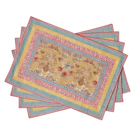 Maison d' Hermine Placemats Set of 4 Reusable 100% Cotton (33 CM x 48 CM)