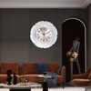 Wall Clock, Silent Hands Clock Petal Iron Creative Stereoscopic Wall