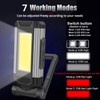 Folded Work Lights Aluminium Alloy USB Charging Magnetic COB Inspection