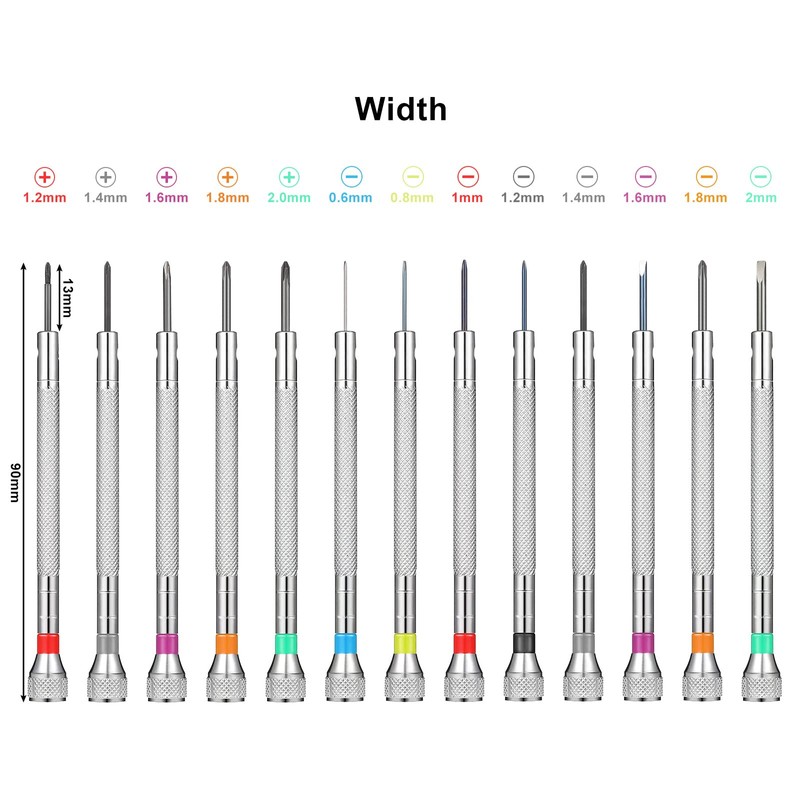 Chumia 13 Pieces Micro Precision Watch Screwdriver Set Jewelers Screwdriver