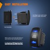 Nilight Turn Signal Switch Blue 4Pin ON-Off-ON Laser Etched SPDT