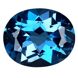 4.08 ct Oval (11 x 9 mm) Brazilian London Blue Topaz Natural Loose Gemstone, Large, gemstone, london-blue-topaz