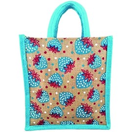 EliteKoopers Zippable Jute Bag for Shopping Grocery, Lunch Or Gift Reuasble Bag (1)