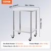 VEVOR Stainless Steel Work Table 24 x 30 x 38