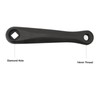 Alomejor Bicycle Hole Crank 140 mm Lightweight Aluminium Alloy Electric
