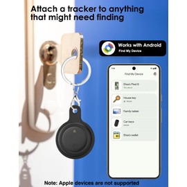 [4 Pack Android Tag] Bluetooth Tracker for Android Phones. Google Certified Item Locator, Smart Tracking Tag for Google Find My Device App. Finder for Keys, Luggage, Suitcase, Backpack, Purse and more