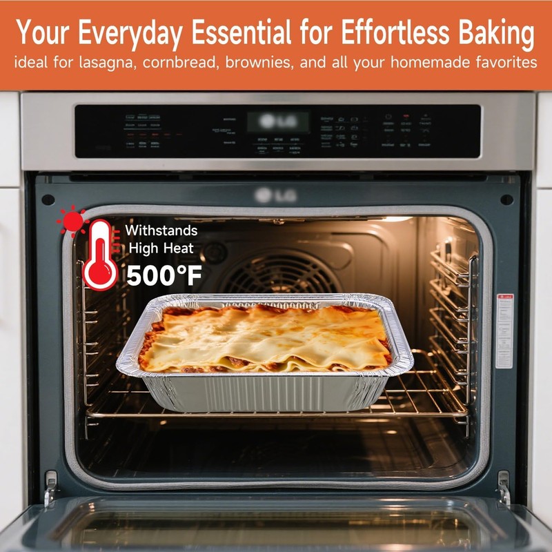 Apprise Deals 10 Large Aluminium Foil Trays Deep (32x26x7 cm)