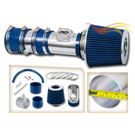 Rtunes Racing Short Ram Air Intake Kit + Filter Combo For 12-17 Enclave / 12-17 Chevy Traverse / 12-17 GMC Acadia 3.6L V6 (Blue)