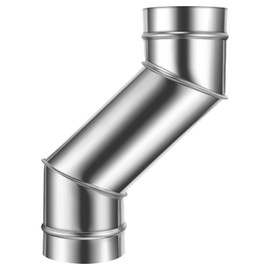 MorningRo 4 Inch Round Metal Duct Offset Dryer Vent Pipe Elbow Tube Duct Connector for HVAC, Ductwork Offsets Around Obstacles