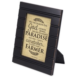 So God Made a Farmer on The Eigth Day Black 8 x 10 Sentimental Framed Art Plaque - Holds 5x7 Photo