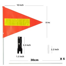 Sunshine smile Reflective Bicycle Flag, 150 cm Bicycle Pennant, Adjustable Children's Bicycle Flag, Scooter Bicycle Bunting Flag, Street Buddy Flag, Children's Bicycle Safety Flag