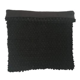 momtutus 8inches Lined Crochet Tutu Tube Tops Chest Wrap for Girls DIY Tutu Dress Pettiskirt Tube Tops (Black)