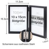 Double 10x15 Photo Frame Folding Wooden Picture Frame with Glass