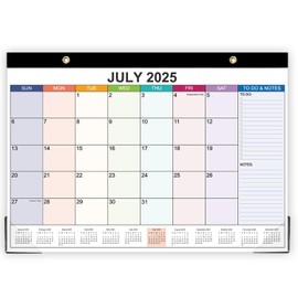 2025 Desk Calendar -12 Months Calendar from January 2025 - December 2025, 17" x 12" Desk Calendar with to-do List, Colorful