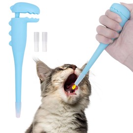 KEECAO Pill Shooter for Cats, Pet Pill Shooter, Pet Pill Pusher Dispenser Soft Tip Tablet Silicone Pusher Pill Feeder Tool for Cats, Dogs, and Small Animals