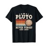 Pluto Never Forget Space Retro Planet Science Astronomy T-Shirt