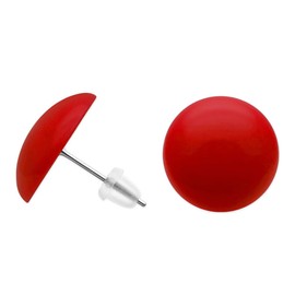 Sweet Studs Earrings many colors around 1,6cm red yellow blue green orange white, color: red