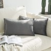 Miulee Set of 2 Velvet Cushion Covers, Flange, Wrapped Edge