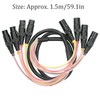 1.5m XLR Audio Cable 4 Channel Splitter Cable Microphone Speaker