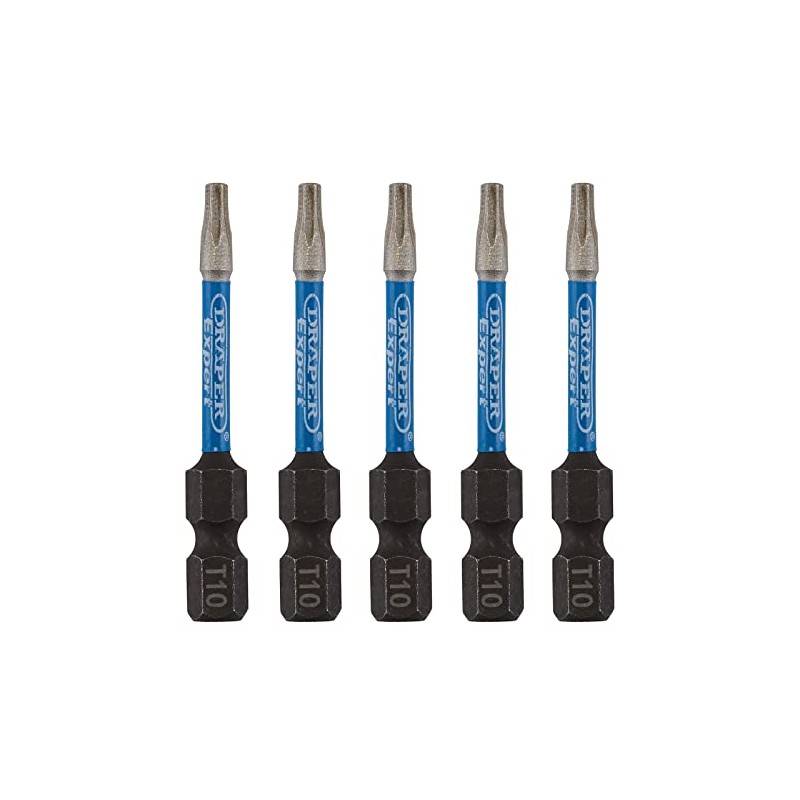 Draper 05649 TX-Star Impact Screwdriver Bits, T10 x 50mm (Pack
