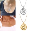 WOFALO store 2 PCS Spiral Gold and Silver Swirl Necklace