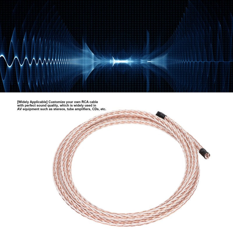 RCA Interconnect Cable OCC Copper 16 Core High Fidelity Speaker