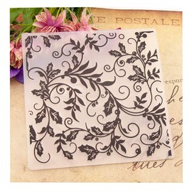 arriettycraft Swirls Floral Leaves Background Plastic Embossing Folder for Scrapbook DIY Album Card Tool Plastic Template Folders