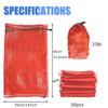 50 Pack Mesh Onion Bags, 14"×24" Reusable Vegetable Produce Bags