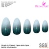 False Nails Bling Art Grey White Gel Ombre Almond Stilett