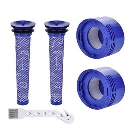 Attemart Filter Replacement for Dyson V8 V7 Animal Absolute Motorhead SV10 SV11 Cordless Vacuum Pre & Post Motor Filter Part # DY-96566101, DY-96747801