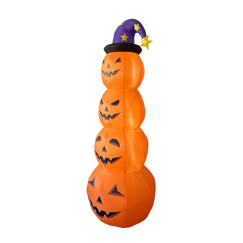 Inflatable Pumpkins Lighted Up Stacked Blow Up Pumpkins for Indoor