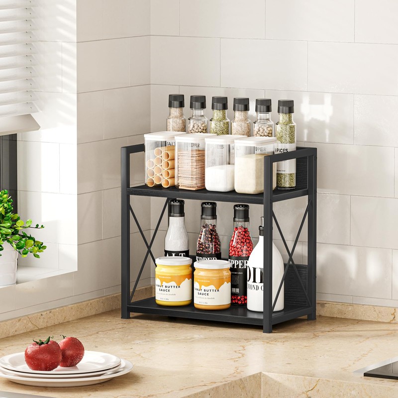 Giikin Countertop Organizer, 2 Tier Coffee Station Organizer for Desktop,