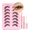Veleasha Lashes Kit Manga Lashes Soft Eyelashes Wispy Eye Lash