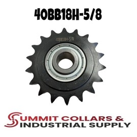 SUMMIT COLLARS #40 Roller Chain Idler Sprocket 5/8" Bore Hardened 18 Tooth 40BB-18H-5/8