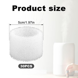 30pcs Humidifier Filters, Top Fill Water Filters Replacement Durable Humidifier Accessories Compatible with LV600S Dual200S Dual150 Classic300 Classic300S Classic160 Oasismist Parts
