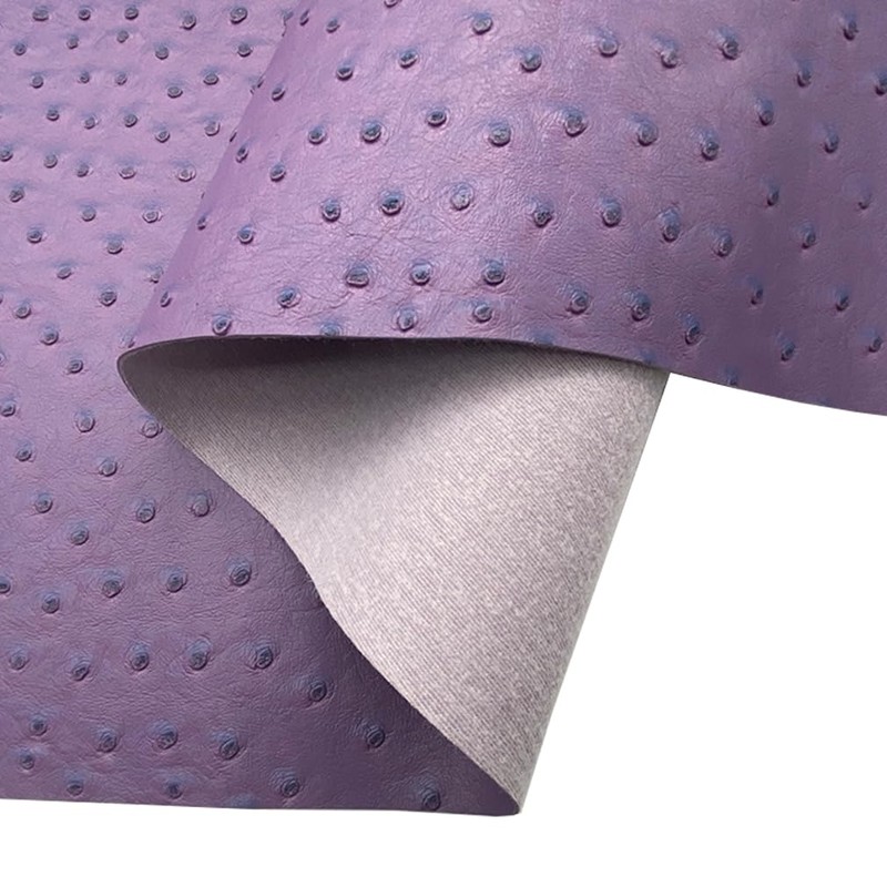 12x54 Inch Purple Ostrich Faux Leather for Upholstery Decoration,Embossed Textured