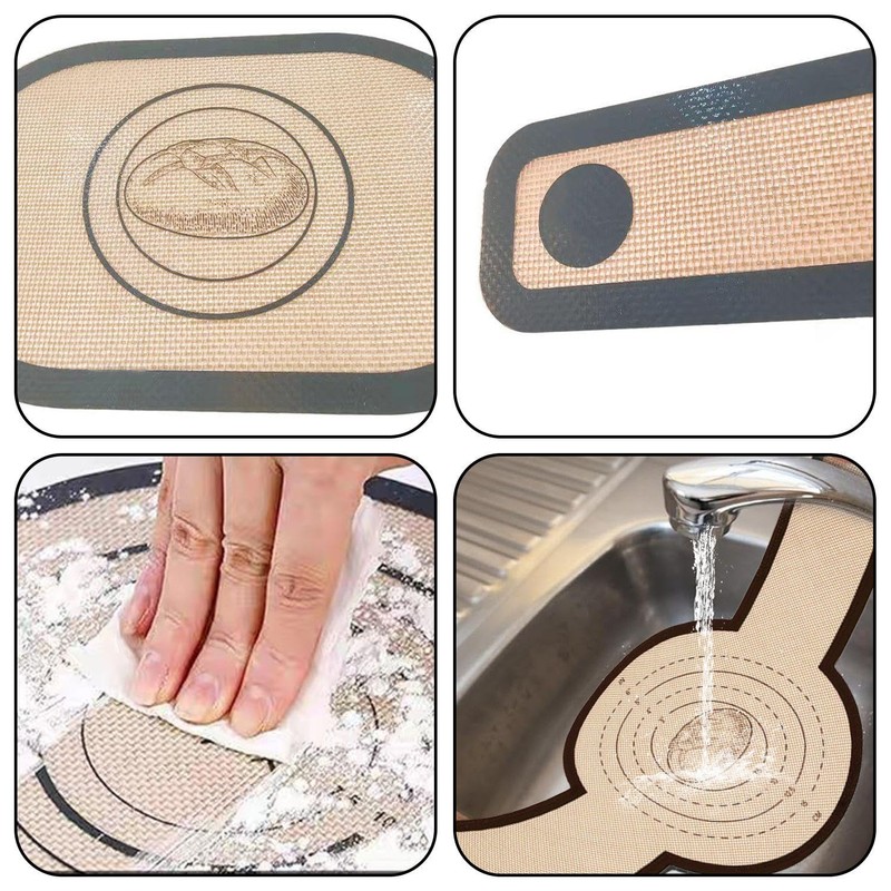 LCIEFKAE 7-Teilige Set Von Backwerkzeugen, Silikon-Backmatte, Backmatte Mit Brotbackzubehör, Toast