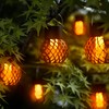GIGALUMI Solar Hanging Lights for Outdoors, Pack of 8 Flickering