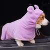 BT Bear Dog Bathrobe, Super Absorbent Quick Dry Microfiber Coat